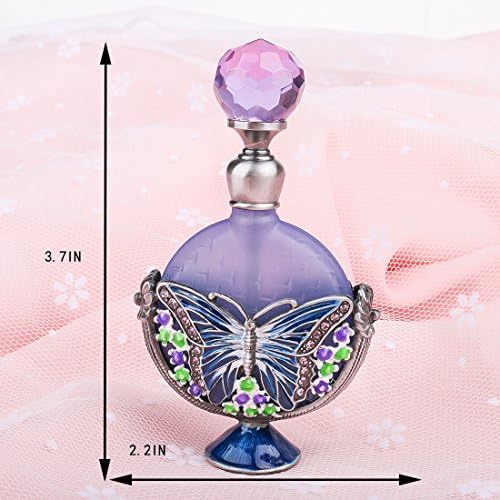 Yu Feng Vintage Parfem boce prazan ukrasni draguljasti leptir cvijeće Fancy Crystal Staklence Parfem Boca punjenje