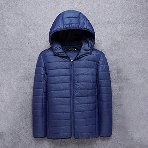 Muška zimska jakna za puffer Solid casual zgušnjava sa kapuljačom sa zatvaračem mladenačkim vitality