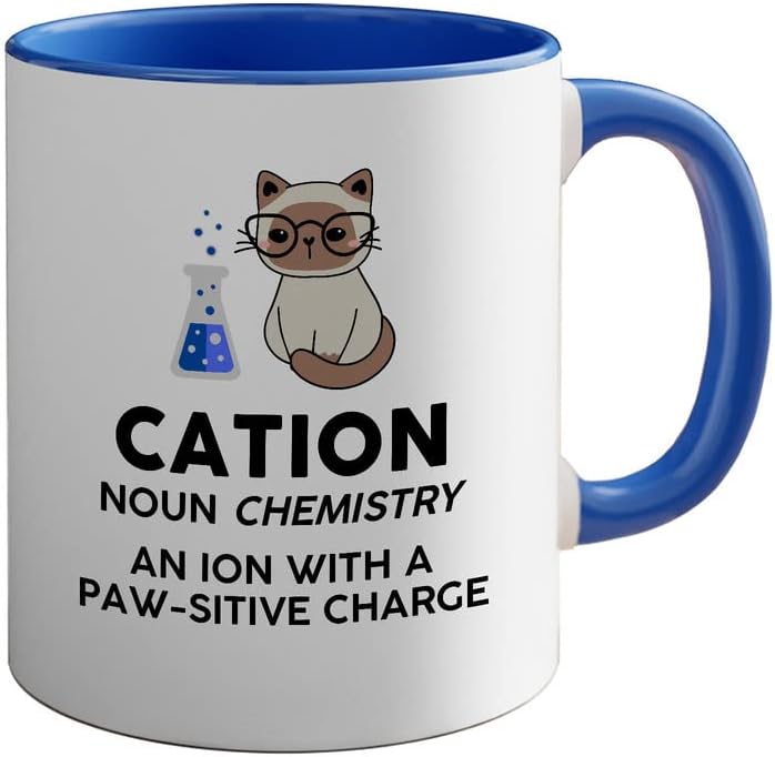 Flairy Land Scientist Dvotonska plava šolja za kafu 11oz-kation-tehničar na naučnom Fakultetu profesor