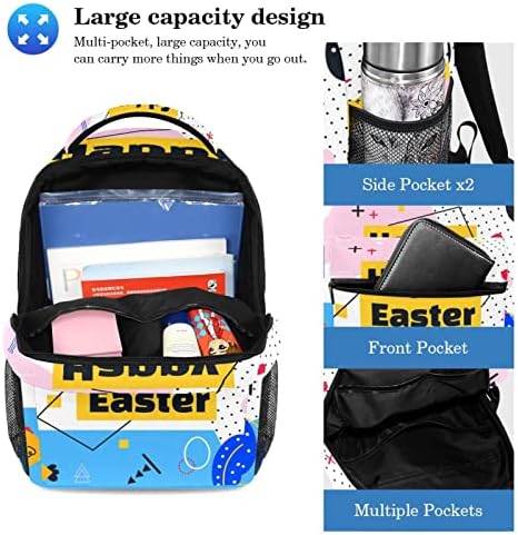 VBFOFBV ruksak za ženske pantalonske bakfa za laptop Travel Casual Torba, sretan uskršnji crtani