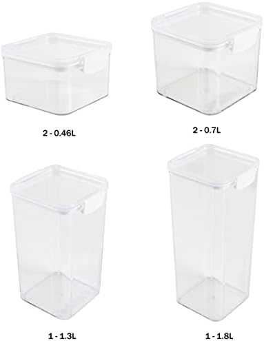 Početna-kompletni kontejneri za skladištenje hrane - 6-dijelni kontejneri sa poklopcima postavljeni