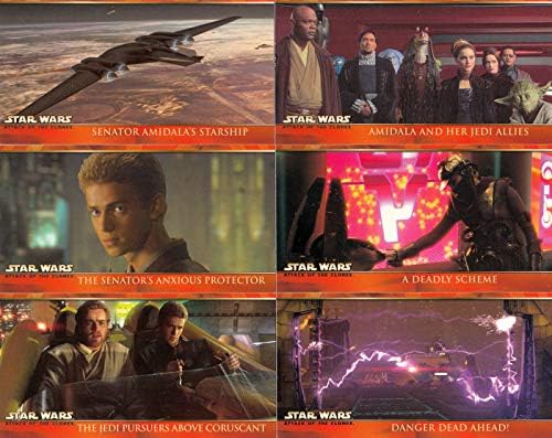 Star Wars napad klonova 2002 gornje zaPod kompletne široke osnovne kartice 80
