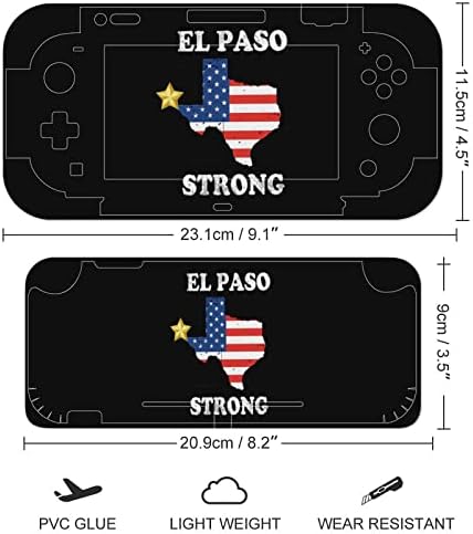 El Paso Jake naljepnice s naljepnicama za zastavu SAD-a pokrivaju prednju ploču za zaštitu kože za Nintendo
