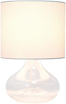 Jednostavan dizajn LT2063-CLW mala staklena lampa za noćni ormarić Raindrop sa sjenilom od bijele