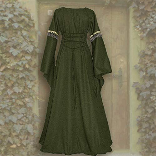 Gcvizuso Srednjovjekovne haljine za žene 2023 čipkasta renesansna haljina Flare rukav Irski preko haljine
