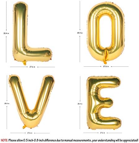 Pismo Baloni 40-inčni džinovski džinovski jumbo helium folija milar za zabavne ukrase zlato