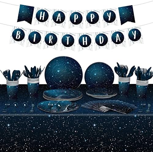 171 kom Space Galaxy Party Set posuđa Galaxy Outer Space Theme dekoracija za rođendansku zabavu