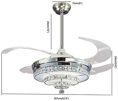 XBSLJ Lightingceiling ventilator 42inch Nevidljivi kristalni stropni ventilator Modern / Savremeni dnevni