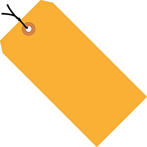 Oznake za otpremu Top paketa, unaprijed nanizane, 13 Pt, 4 1/4 x 2 1/8, fluorescentna narandžasta