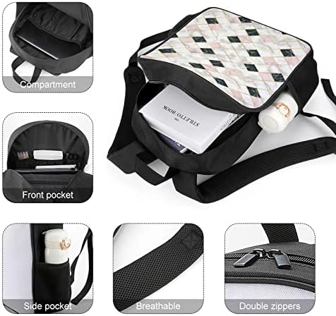 Mramorni luksuzni geometrijski uzorak Unisex ruksak lagan dnevnik modne rame sa džepovima za boce sa vodom