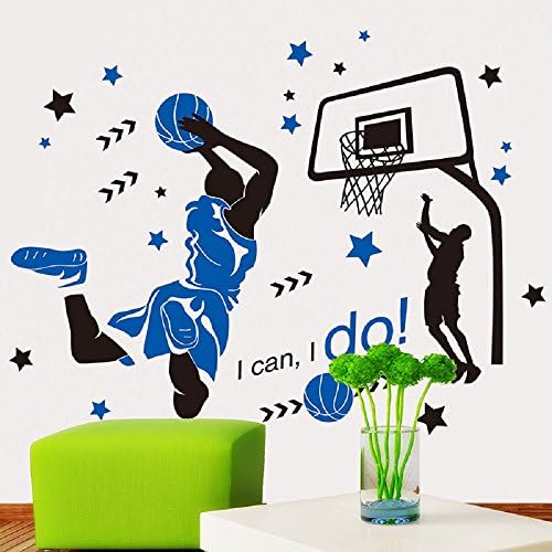 Amaonm Creative 3D košarkaš Dunk košarkaški zvjezdani zidovi Uklonjivi zidovi Umjetnički dekor DIY zidne