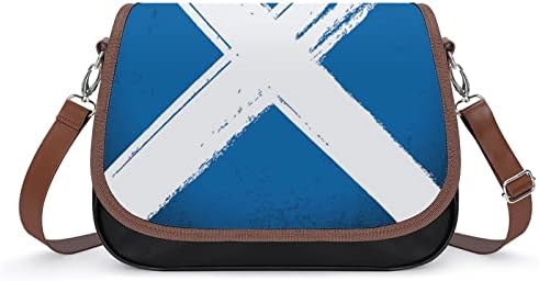 Retro kožna torba sa srednjim ramenom sa Škotskom zastavom modne Casual torbe preko ramena sa remenom