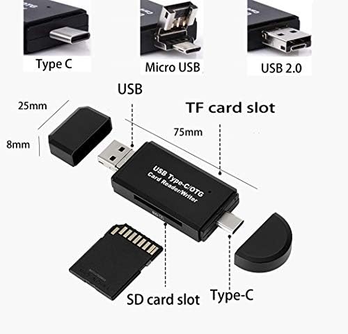 Micro SD čitač kartica, 3-u-1 USB 2.0 čitač memorijskih kartica OTG Adapter za PC / Laptop / pametne