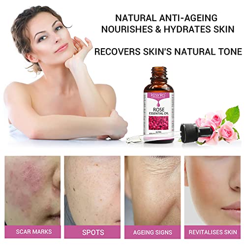 Rose Essential Oil, face Rose Oil, Moisturizer Rose Oil, Anti Ageing & Anti Wrinkle Serum, Rose oil for Face,