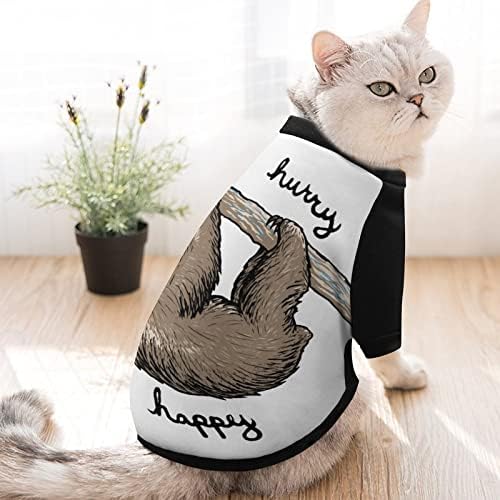 FunnyStar Happy Sloth Print Dukserice za kućne ljubimce sa pulovernim puloverom za pse za pse Mačka sa dizajnom