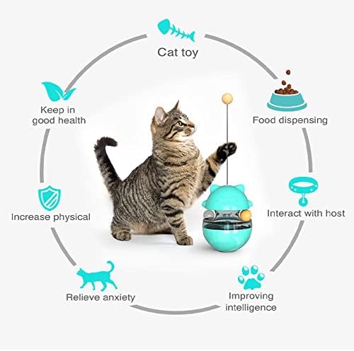 Oallk interaktivna mačka Tumbler igračka liječi igračke za dispenzer hrane sa valjanim kuglicama