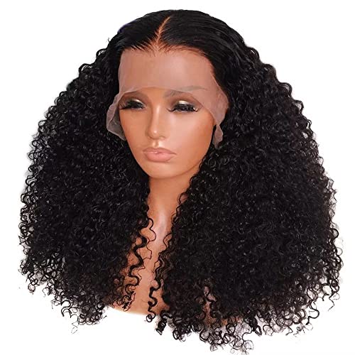 Afro Curly & nbsp;13x6 čipkaste prednje perike za nastranu kovrčavu ljudsku kosu perike za crne žene HD prozirna