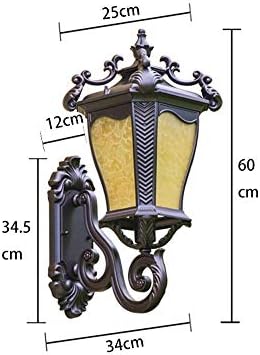 Oksvue Tradicionalno svjetlo Antikni vanjski zidni svjetlo E27 IP42 Vodootporni stakleni fenjer