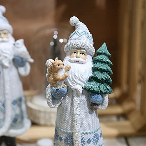 SXSZZXL Santa Clause Figurice Božićni ukrasi za kućne dekore Nošenje posteljine odjeće Santa Claus sa borovom