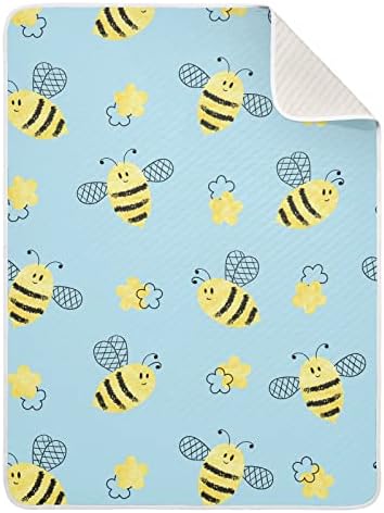 Swaddle pokriva slatke pčele pamučne pokrivače za novorođenčad, primanje pokrivača, lagane