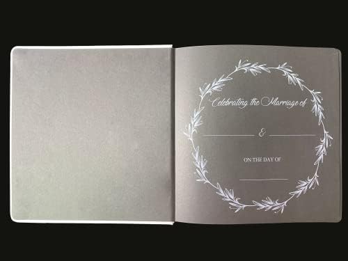 80 stranice klasični elegantan vjenčanje Knjiga gostiju, zlato Štancanje mat papir Hard Cover Knjiga