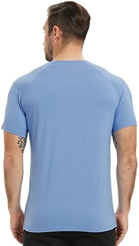 netdraw Muška Bamboo Shirt Shirt dugi / kratki rukav lagana rashladna fitnes T-Shirt za planinarenje