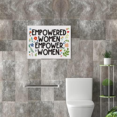 Osnažene žene osnažuju ženske slike na platnu zidna Umjetnost cvjetni feministički Poster Art Print Home Decor spreman za vješanje 12 x 15 uokvireno