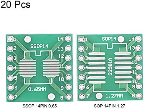 UXCell SSOP 14pin 0.65 / SOP 14pin 1,27 za dipter adapter PCB ploče Površinski uređaji pretvarač
