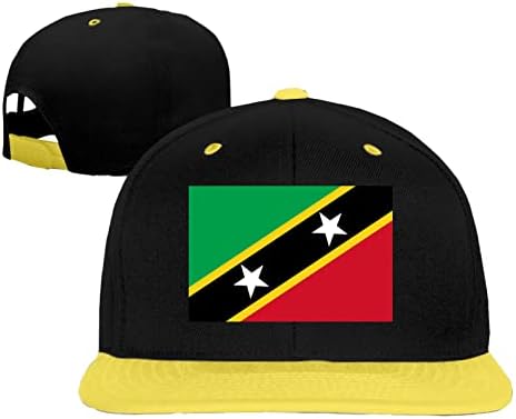 HIFENLI Zastava Saint Kitts i Nevis Hip Hop Cap Hats Boys Girls Snapback Hat Baseball Hats