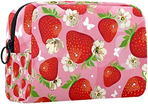 Tbouobt kozmetička torba za žene, torbe za šminke Sobno toaletna torbica Travel Poklon, ružičasto voće Jagoda