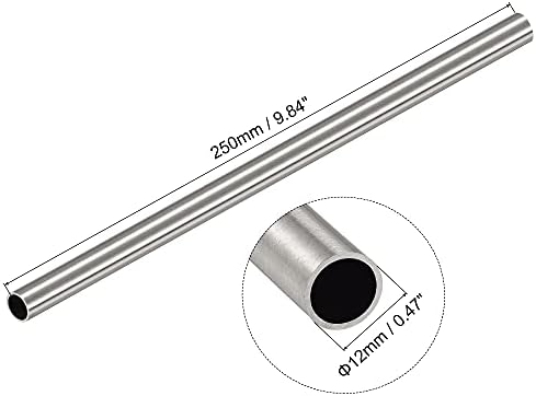 Uxcell 304 okrugla cijev od nehrđajućeg čelika 11mm od 1 mm debljina zida 250 mm Dužina
