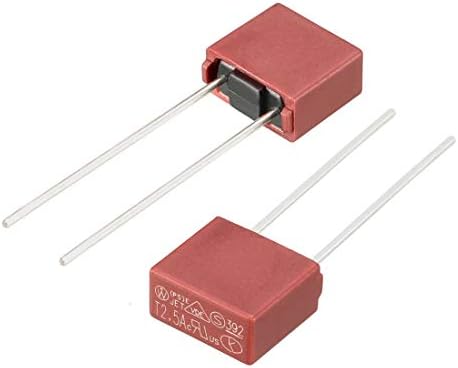 UXCell 20pcs Dip montirani minijaturni kvadrat Slako udarac mikro osiguračem T2.5A 2.5A 250V crvena