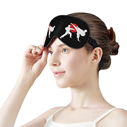 Maska za spavanje karatea izdržljive pozadine za mekana maska ​​za meke očiju s podesivim kaišem za muškarce žene