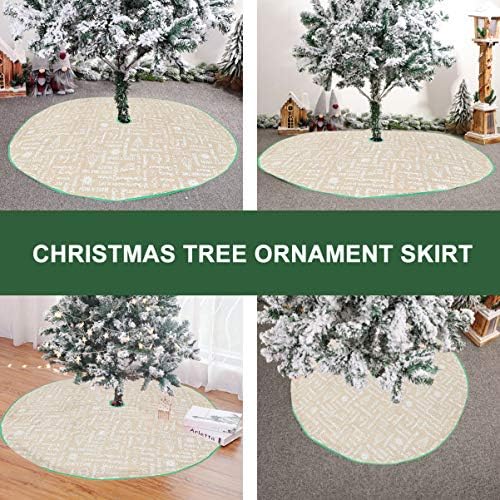 Amosfun Red Plaid Tree suknja Božićna suknja Rustikalni Xmas Dekoracije drveća Xmas Pribor Pokloni za