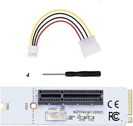 2 paket NGFF M2 PCI-E 4x 1x Slot Riser kartica, M ključ M. 2 2260 2280 SSD Port PCI-E adapter Converter multiplikator za ETH GPU BTC rudarstva sa LED indikator napona