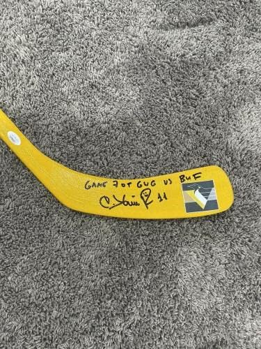 Darius Kasparaitis Pittsburgh Penguins potpisan autogramirani hokejski štap JSA COA - autogramirani NHL