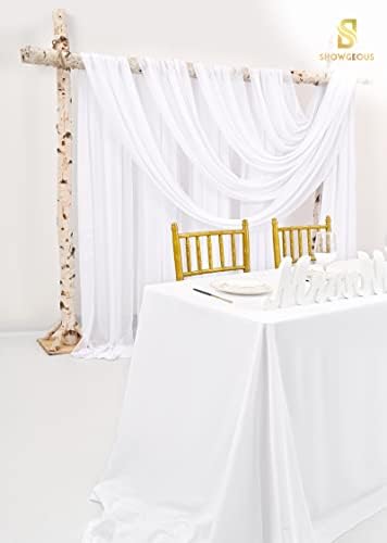 Vjenčani luk draping, 4 panela 28 X20FT bijeli vjenčani luk za ceremoniju šifonske tkanine Drapes Arbor Drapery