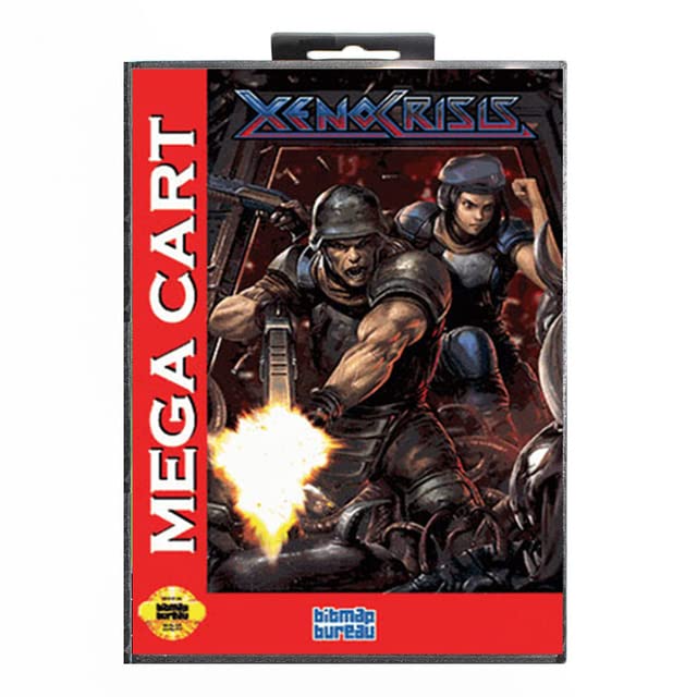 16-bitna MD kartica Xeno kriza uključuje maloprodajnu kutiju za Sega Genesis Mega Drive