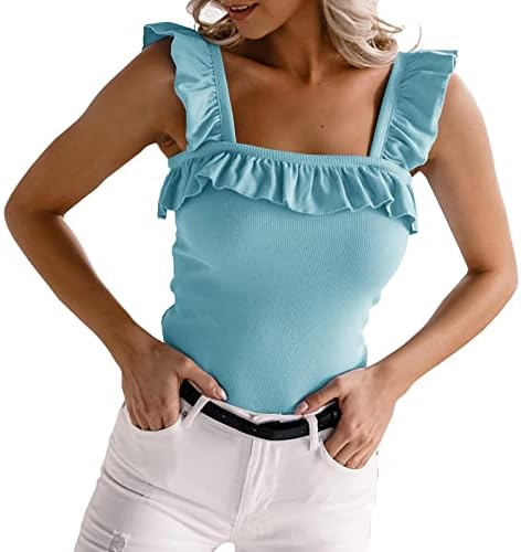 Trendi Casual Square vrat majice za žene labave Fit kratki rukav Vintage gradijent ljetne bluze prozračne