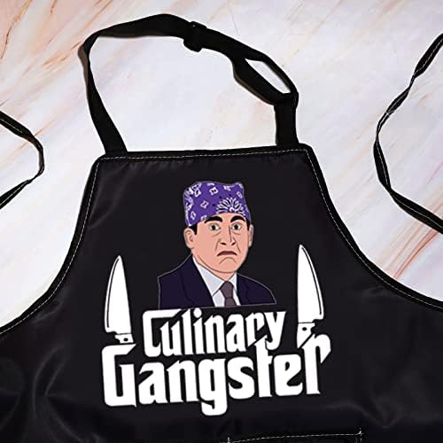 BWWKTOP Funny kulinarski Gangster kecelja Michael fanovi pokloni podesive kuhanje pregače sa džepovima za