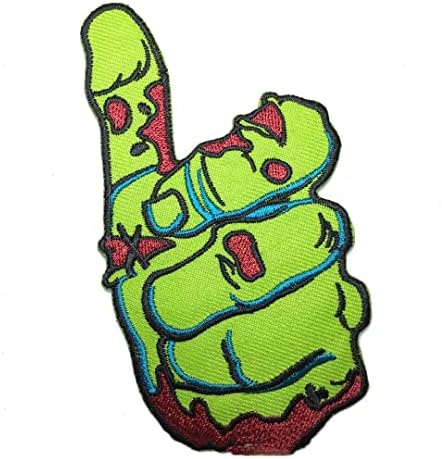 Kanin Thumps Up zombi smrtna kost dva prsta crtana djeca dječji vez za patch Simbol Halloween logotip majica Kostim