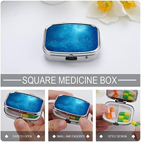 Kutija za pilule Božić Snowmans kutija za lijekove kvadratnog oblika prenosiva kutija za pilule vitaminski kontejner