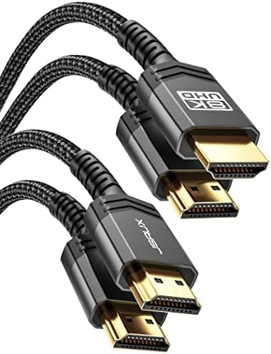 JSAUX 8K HDMI kabel 2.1 10FT 2-pakovanje 48Gbps 8k & 4K ultra brzi kabel Earc HDR10 HDCP 2.2 i 2.3 3D,