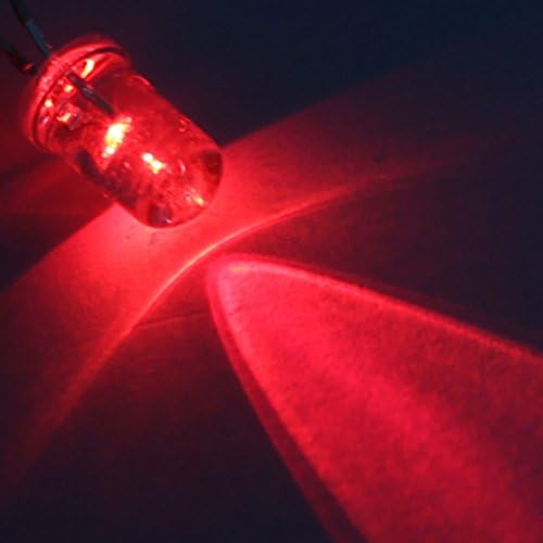 AEXIT 100 kom Diode 5mm Prozirna LED lampica Crvena svjetlost Emittion Diode Schottky Diode LED žarulja