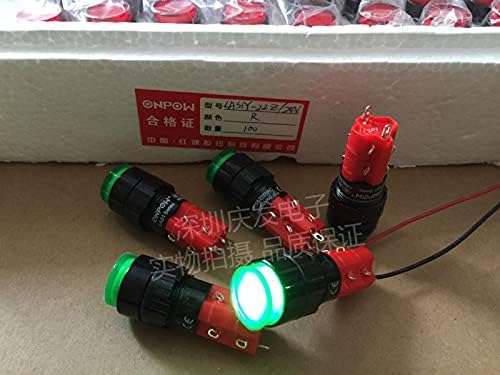 Originalno plastično dugme za samoblokiranje pojasa LAS1Y-22 24V crveno zelena LED lampa 16mm krug