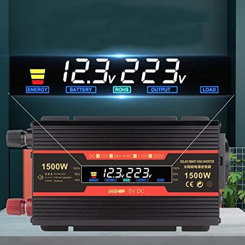 Čisti sinusni Inverter 12v do 220V 1500w DC do AC Voltage Converter 12 220 Mini-Car napajanje za vanjsku upotrebu