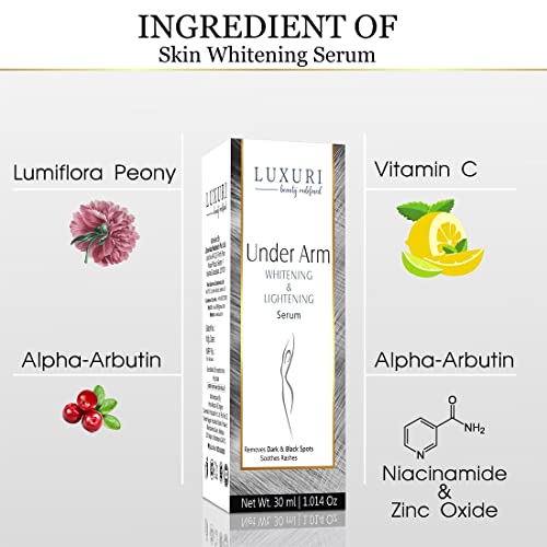 Luxuri Underarm izbjeljivanje & Lightening Serum za sve tipove kože, muškarci & amp; žene oba-30ml