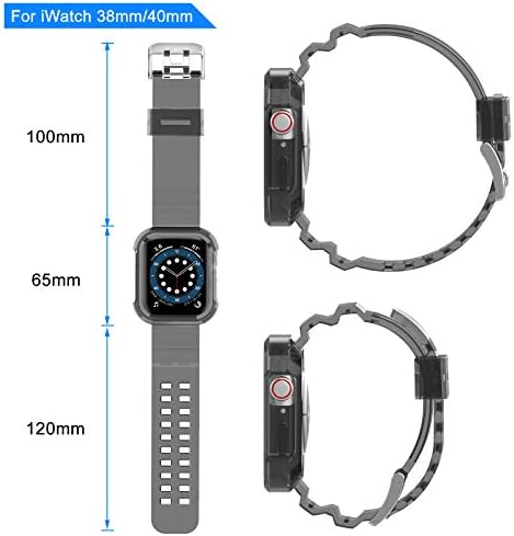 Vishoitty kompatibilan sa Apple Watch Band 44mm 42mm Sport Transparent za muškarce Žene Zaštitni