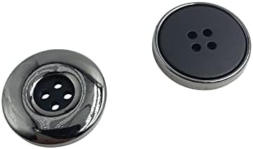 Dugmad za kaput 1 inčni Crni metalni gumb za smole splackanje za šivanje 4 rupa 25mm - set 20 dugmad