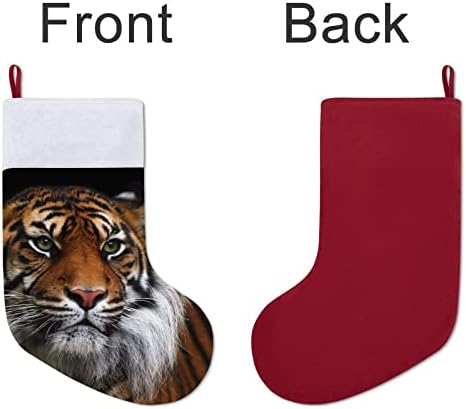 Tiger crvene božićne čarape Početna ukrasi za kamin Xmas Tree Sming Socks